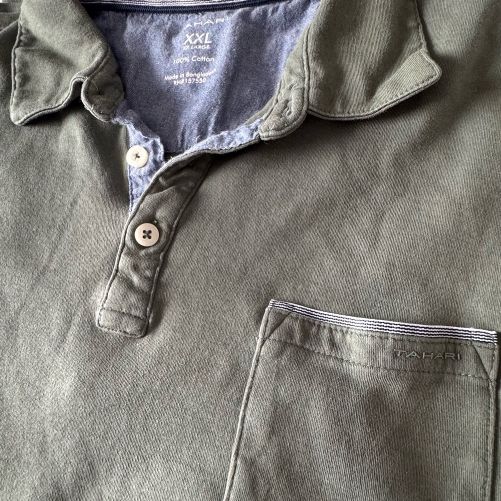 Tahari Black and Blue Casual Shirt XXL